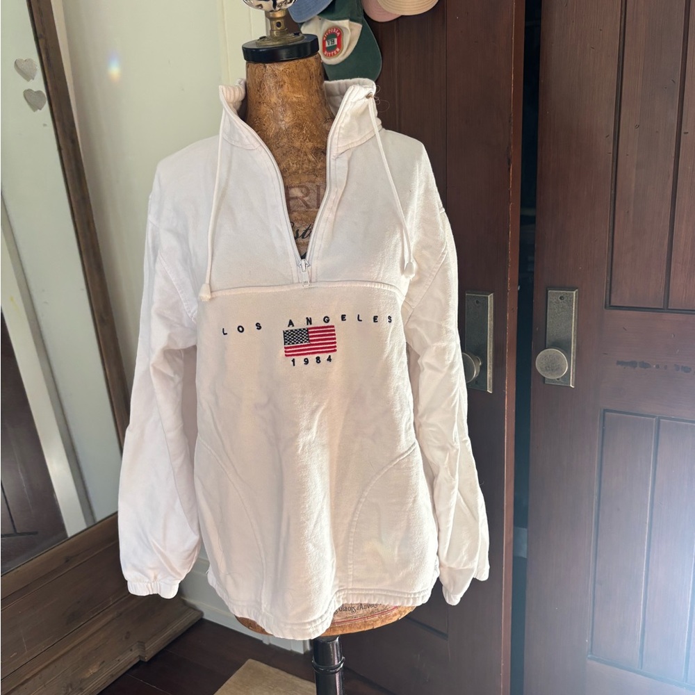 White Los Angeles 1984 Pullover Sweatshirt